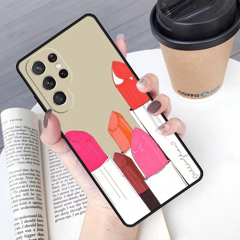 Lipstick Love Fashion phone case Cover For Samsung Galaxy S24 S25 Ultra S21 S22 Ultra S10E Note 10 Plus Note 20 FE S23