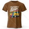 Surfer Sunrise Silhouette Printed Unisex Men Women T-Shirt Tees Tops 100% Cotton Ocean Wave Graphic Morning Ritual