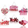 Day Valentines Paper Door Hanging With Heart Flower Design For Party Decor