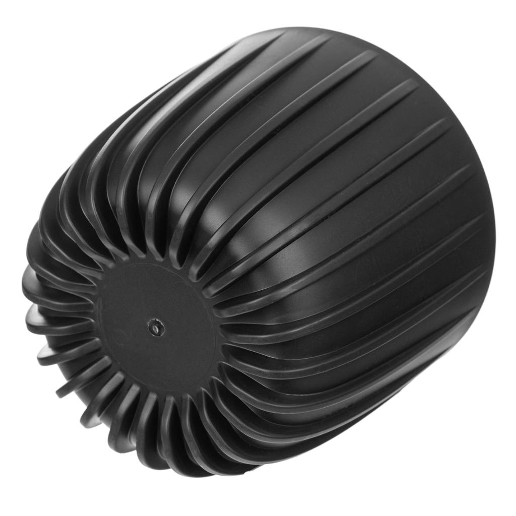 KADAX Blumentopf Übertopf Pflanzgefäß 12,5cm Rund Kunststoff Pflanzenständer Schwarz