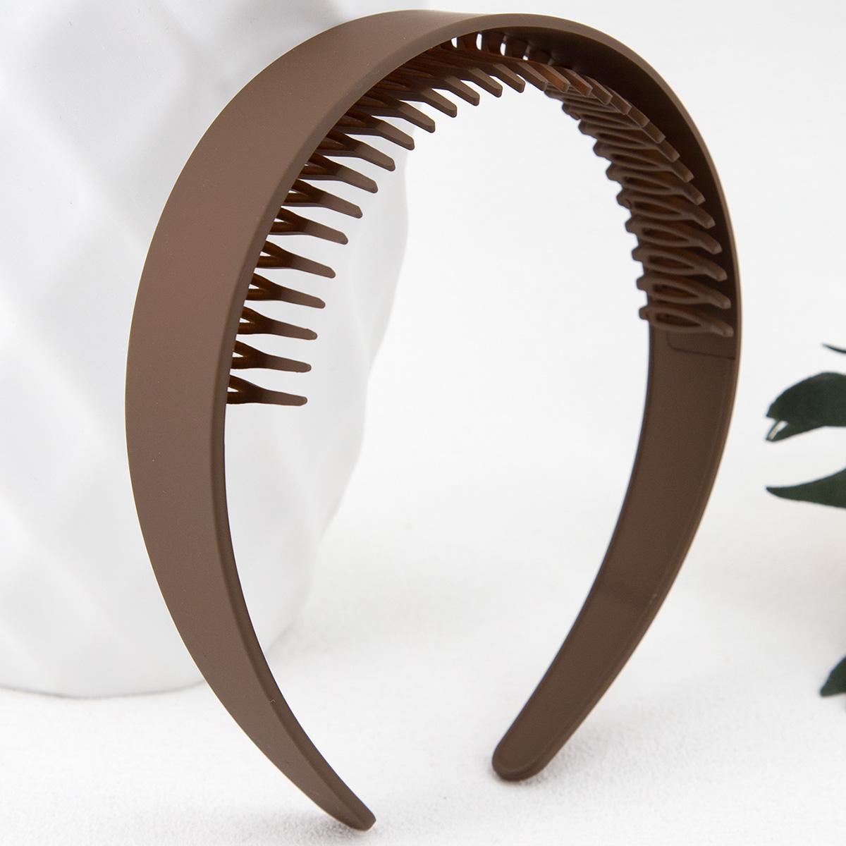 

2,5 см 30 зубцов Обруч для волос Пластиковые резинки для волос для женщин Девушек Цветочные Однотонные Повязки на голову Дизайнерская Широкая Повязка для волос Аксессуары для волос