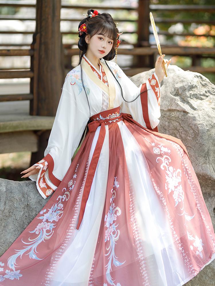 

Хунху Чжицзинь поясная юбка вышивка в китайском стиле повседневный весенне-осенний стиль S бордовый