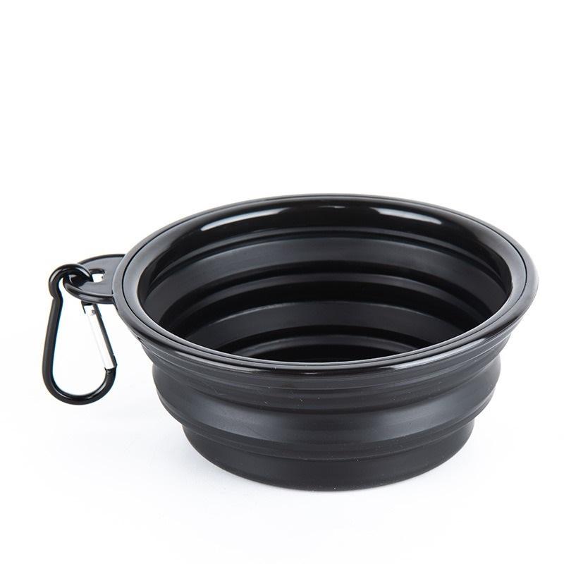 Dog Folding Bowl Portable Dog Travel Pet Food Water Bowl for Outdoor Walking Silicone Cat Dog Food Water Bowl Lip GS03