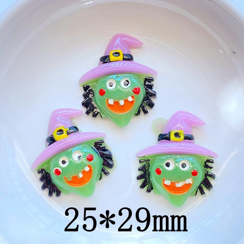 10Pcs New Cute Hand Drawn Halloween Series Flat Back Resin Cabochons Scrapbooking DIY Jewelry Craft Decoration Accessorie