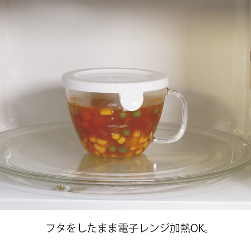 HARIO Glass Range Soup Cup for Microwave White Practical Capacity 300ml Made In Japan Side Dishes Cream Soup Handmade XSC-1-W