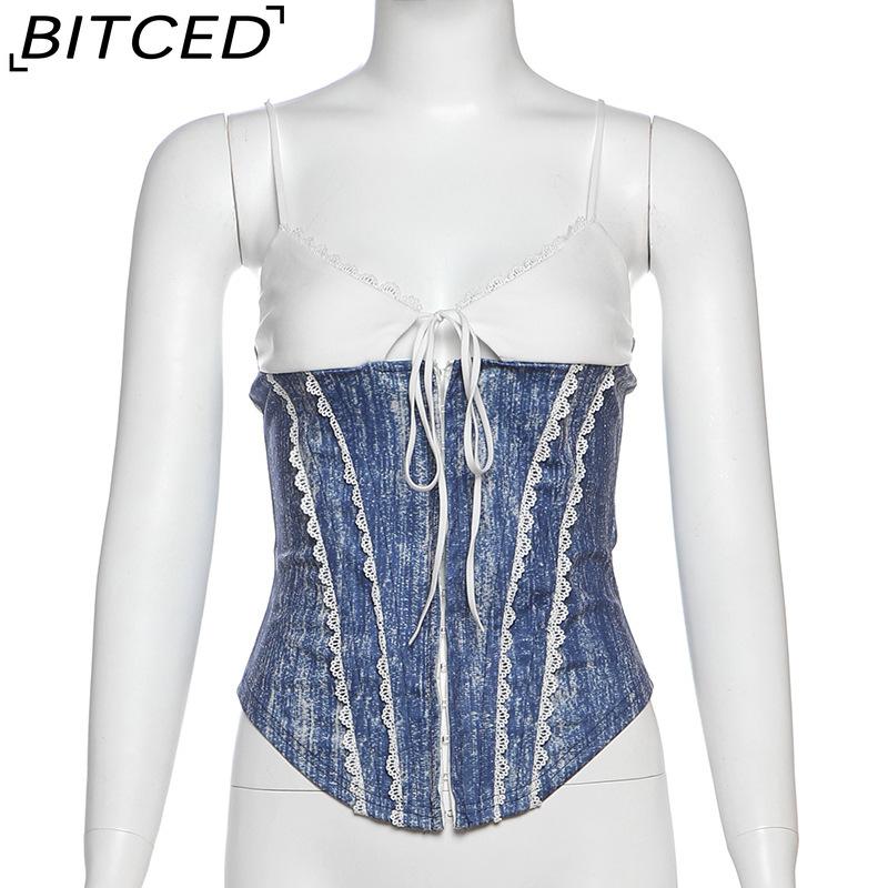 BITCED Spring Women's Solid-Color Slim-Fit Streetwear Fashion Halter Backless Tank Top