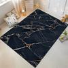 Dark Marble Pattern Rug, Elegant Design Non-slip Rug Suitable for Living Room and Bedroom Sofas