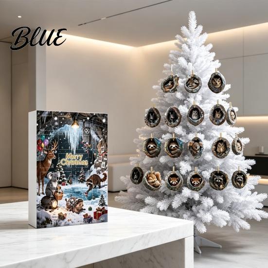 Christmas Stocking Stuffers Animal Tree Day Countdown Calendar 24 2026 Advent Box with Acrylic Decorative