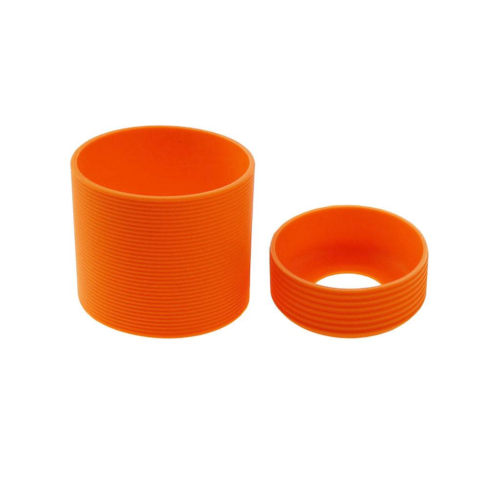 

Silicone world 2pcs/set 8.0CM Silicone Cup Cover 80MM Cup Bottom Protective Cover Cup Sleeve Non-slip Heat Insulation Cup Cover оранжевый