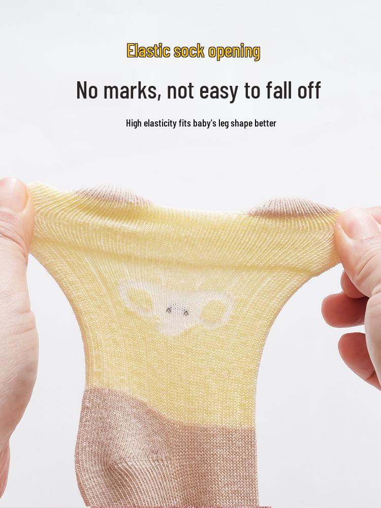 Xiyu Jia Herbst/Winter Babysocken - Klasse A gekämmte Baumwolle, Colorblock, 3D Cartoon-Design für Jungen & Mädchen