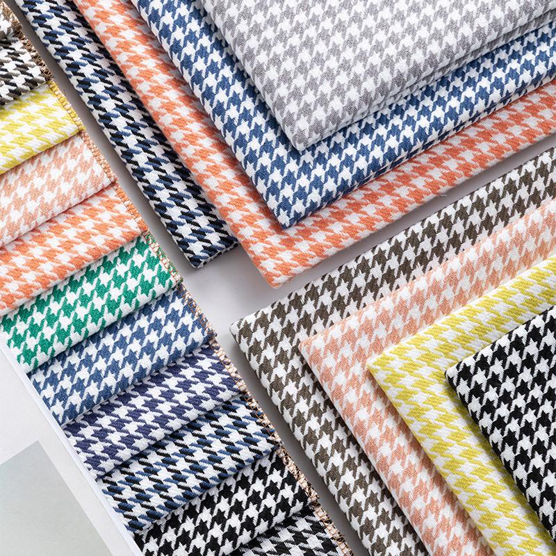 Houndstooth Polyester Linen-like Thick Sofa, Car Seat Cover & Pillowcase Fabric