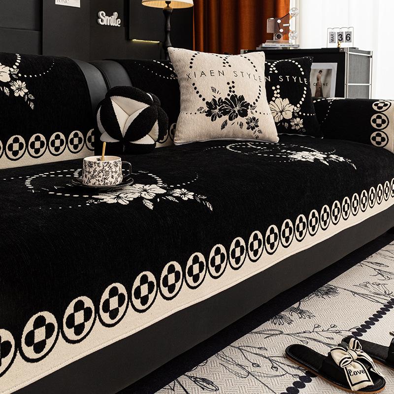 French Retro Wind Sofa Cushion  New Four-Season Universal Single Double Triple Combination Sofa Seat Cushion Non-Slip