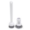 2 Pcs Soap Dispensing Dish Brush Long Handle and Palm Brushes Rotating Head Dish Scrub Brush for Kit