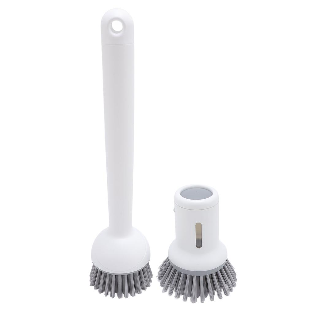 2 Pcs Soap Dispensing Dish Brush Long Handle and Palm Brushes Rotating Head Dish Scrub Brush for Kit