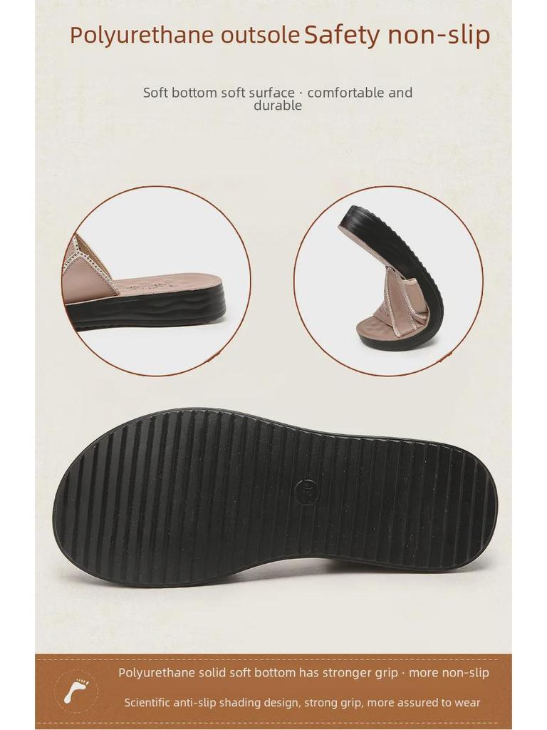 Nové letní sandály s měkkou podrážkou pro rok 2025 pro ženy středního věku