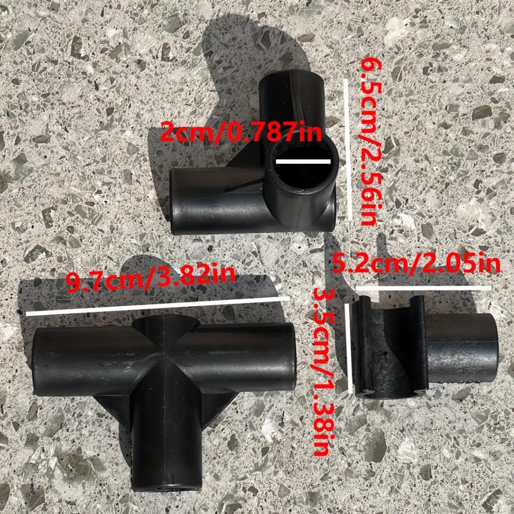 4/6pcs 20mm Gardening Pillar Connector, Greenhouse Frame Connector, Plant Bracket, Garden Tools Essential