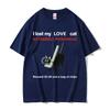 Zgubiłem mojego kota miłości Śmieszne Czarne Koty Mem Koszulki Unisex Damskie Codzienne Bawełniane Vintage Krótki Rękaw Koszulki Oversize Unisex