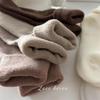 1 Pair Retro Women Loose Socks Japanese Style Autumn Winte Solid Color Floor Sock Soft Warm For Female House Sleeping Floor Sox
