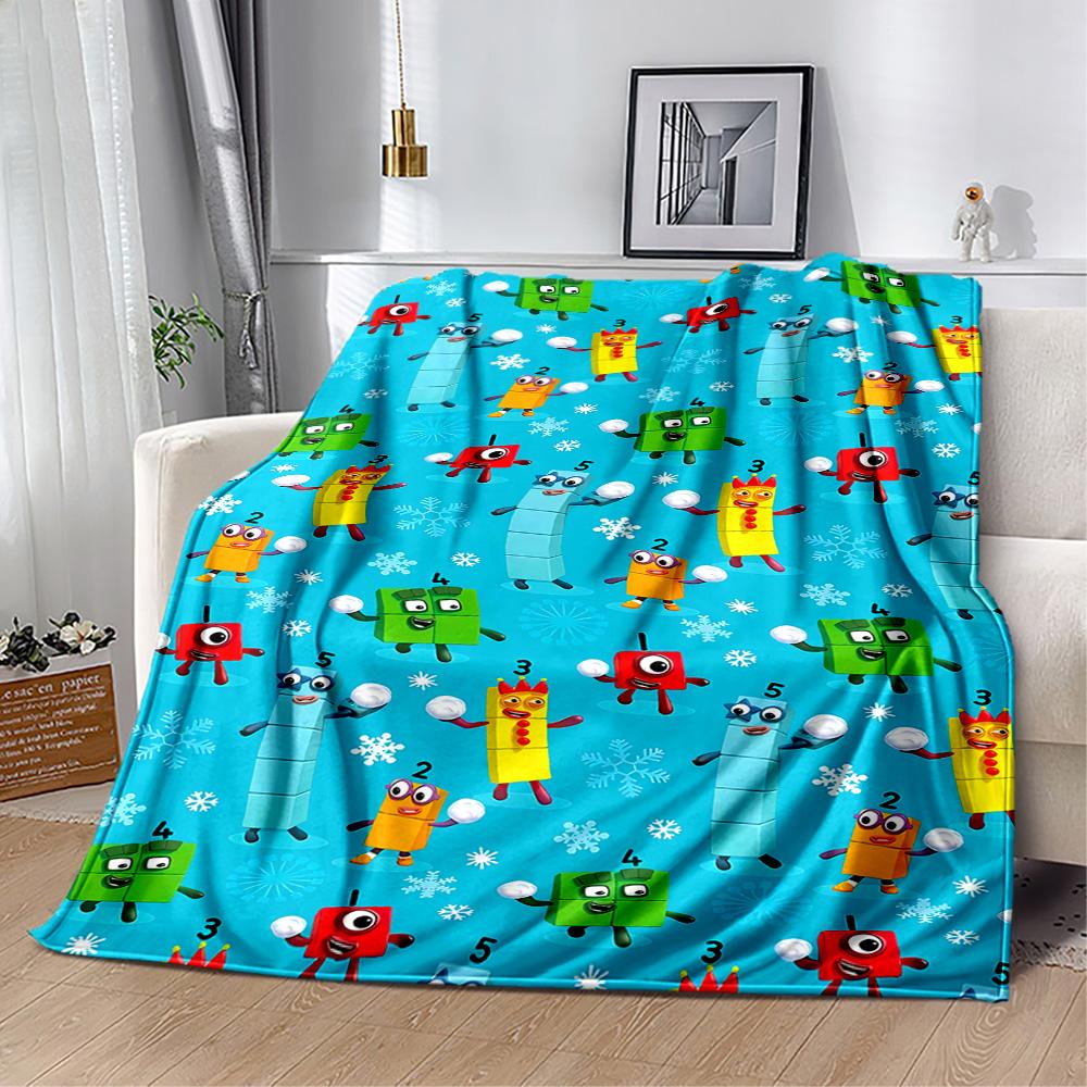 Colorful Creatures Pattern Flannel Blanket-Soft and Suitable for Sofas,Beds,Offices,Travel,All Seasons,Great Gift for Holidays and Birthdays.