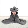 Newborn Cartoon Hooded Swaddle Blanket - Absorbent Coral Fleece for Spring & Autumn