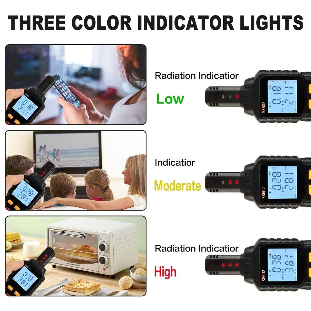 3-in-1 Electromagnetic Radiation Tester High Precision EMF Meter Radia Frequency Meter  Household