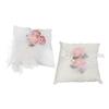 Mini Wedding Pillow Flower Decorative Wedding Engagement Display Bearer Pillow for Ceremony Proposal