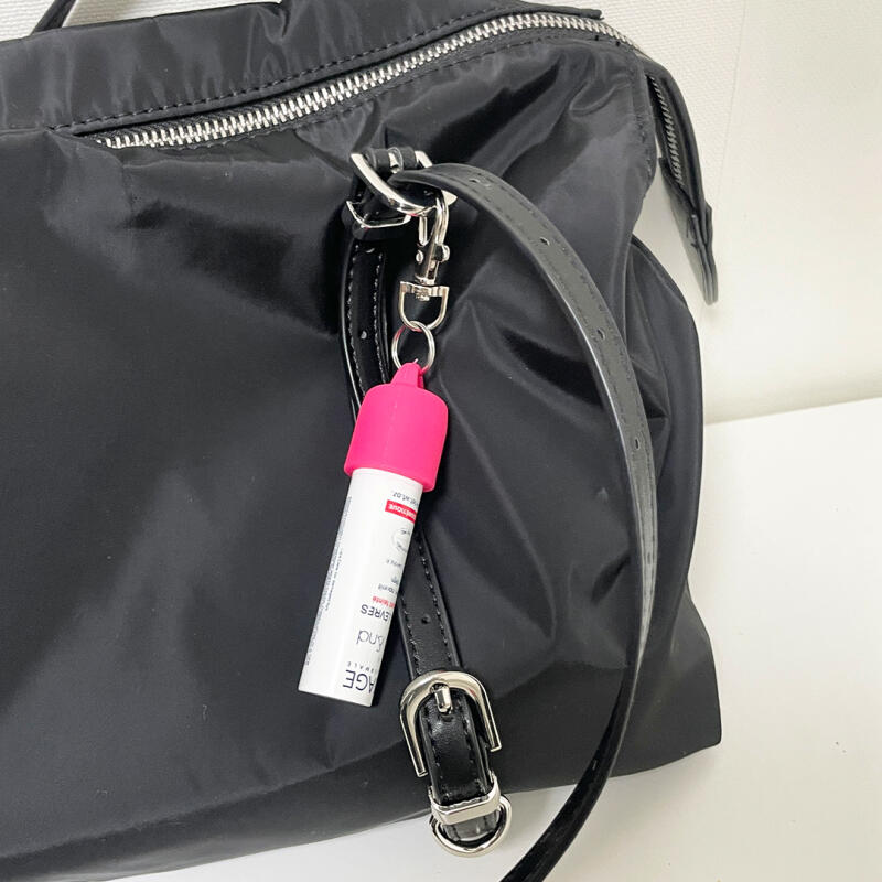 Lip Balm Keychain Lipstick Tint Silicone Lid Holder