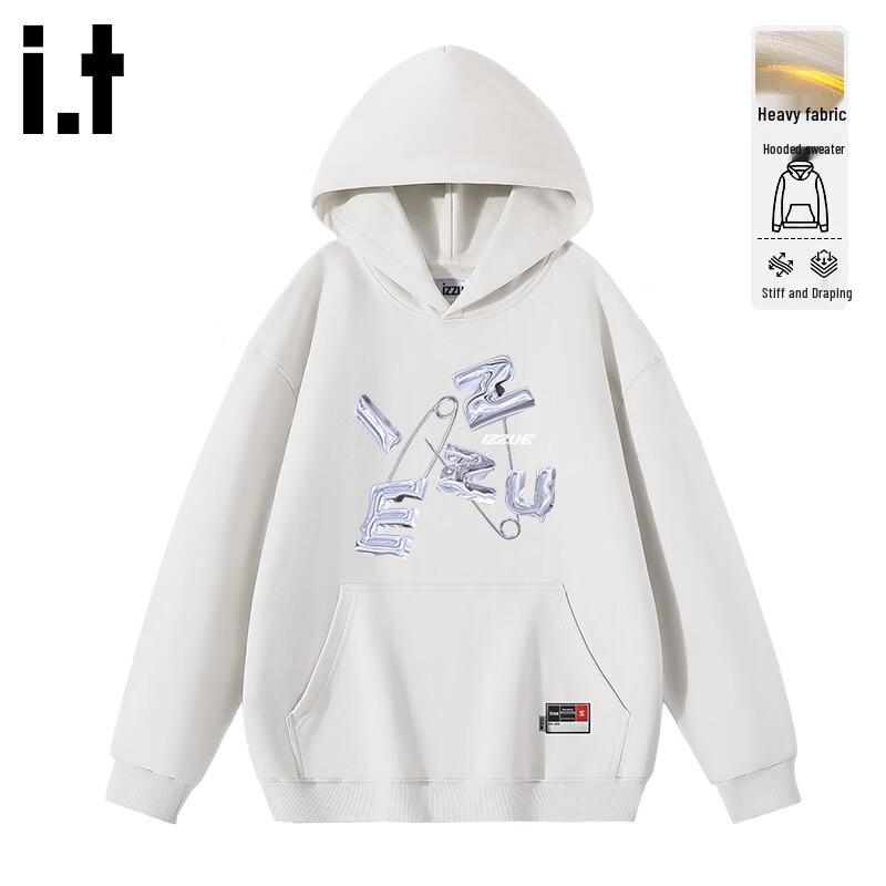 Izzue IT Men's Heavy Cotton Loose Fit Hooded Sweatshirt