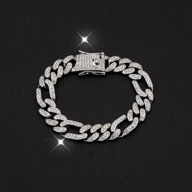 Elegant Necklace Sparkling Full Rhinestones Bracelet Alloy Texture Suitable for Evening Parties and Everyday Charm