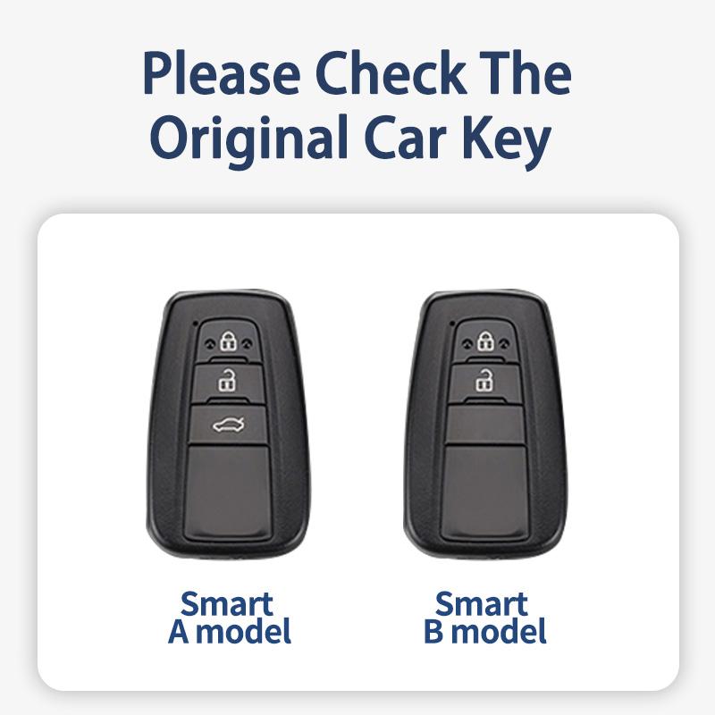 Zinc Alloy Cowhide Car Remote Key Case Fob for Toyota Prius Camry Corolla CHR C-HR RAV4 Land Cruiser Prado Keychain Accessories