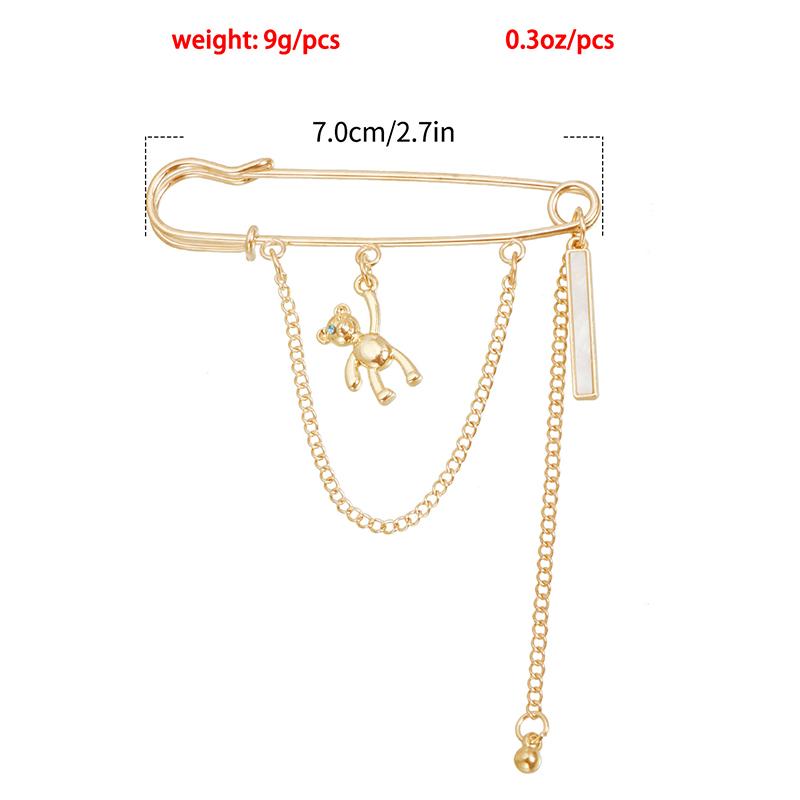 Elegant Pearl Chain Tassel Brooch Fashion Women Clothing Decor Accessories Jewelry Pin Pants Waist Adjust Pins Bag Pendant Gifts