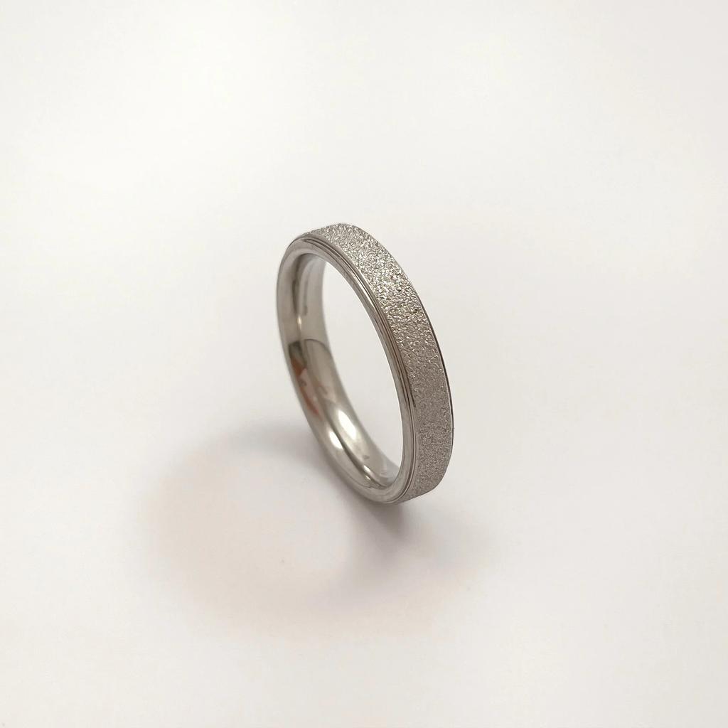 Light Luxury Feeling Titanium Steel Frosted Ring Feminine Temperament Minority Does Not Fade Ring Hand Jewelry Gift Creative