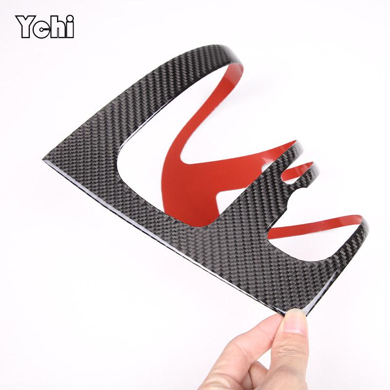 For Mazda MX-5 2016+ Matte Real Carbon Fiber Center Control Gear Shift Panel Multimedia Panel Cover Steering Wheel Frame Sticker