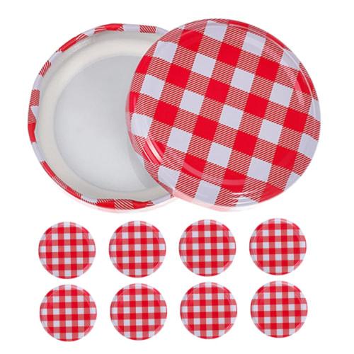 

PAMINGONO 10 Pieces Iron Jam Jar Caps, Jar Lids, Mason Jar Straw Lids, Mason Jar Dispenser Lids, Mason Jar Coffee Grinder Lids, Regular Mason Jar Lids