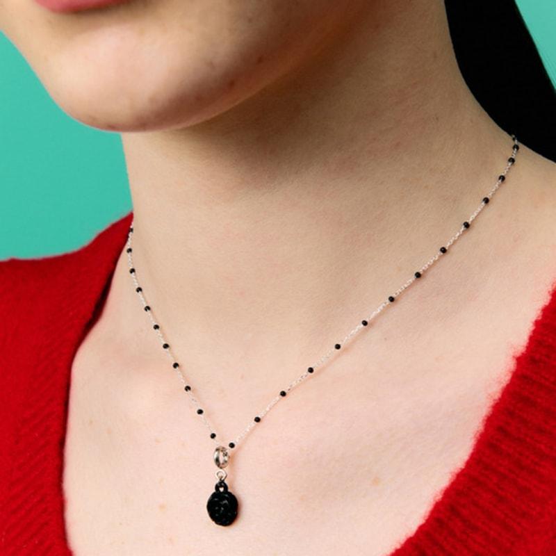 VINTAGE HOLLYWOOD [925 Silver] Color Dot Necklace_VH2536NE001M