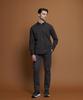 PANICALE Charcoal Regular Slim Fit Cotton Pants (Type B)
