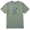 Życie jest dobre. Męska koszulka Jake Golfer z krótkim rękawem Crusher Tee, Zielony mech