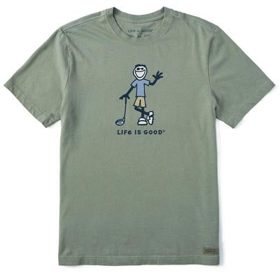 La vie est belle. T-shirt Jake Golfer à manches courtes Crusher pour homme, Vert mousse