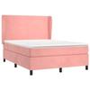3129092 vidaXL Divan Bed with Mattress Pink 140x190 Cm Velvet