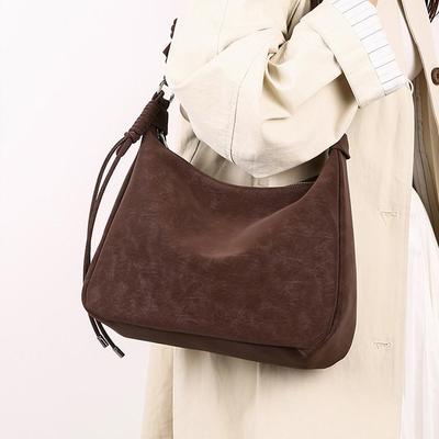 2025 European & American Soft Leather Large Capacity Tote - Women's Versatile Single Shoulder Crossbody Bag