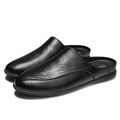 2024 Herren Lederschuhe Leichtgewichtige Herren Pantoletten Freizeitschuhe Herrenmode Slipper Halbschuhe Masculino Mokassin Vintage Herrenschuhe