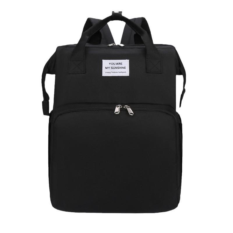 Portable Folding Mummy Bag: Lightweight, Large-Capacity Mother & Baby Backpack with Multi-purpose Bed Feature.