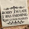 Funny Gamer Shirt Raid Consumables Prep Shirt For MMORPG Tryhards Hardcore Gaming Tee Gift Idea For DPS Min-Maxers And Consumable Farmers