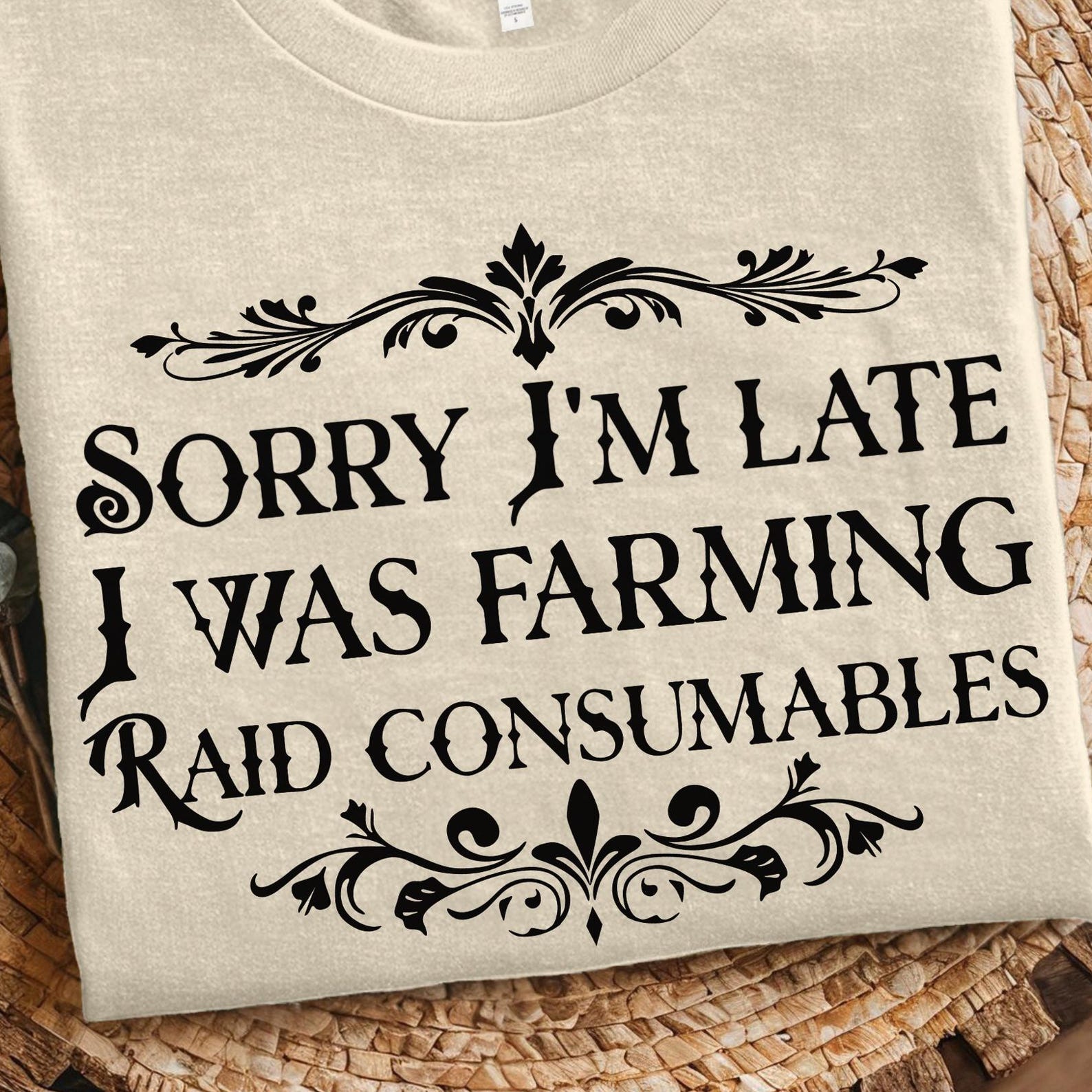 Funny Gamer Shirt Raid Consumables Prep Shirt For MMORPG Tryhards Hardcore Gaming Tee Gift Idea For DPS Min-Maxers And Consumable Farmers 4XL