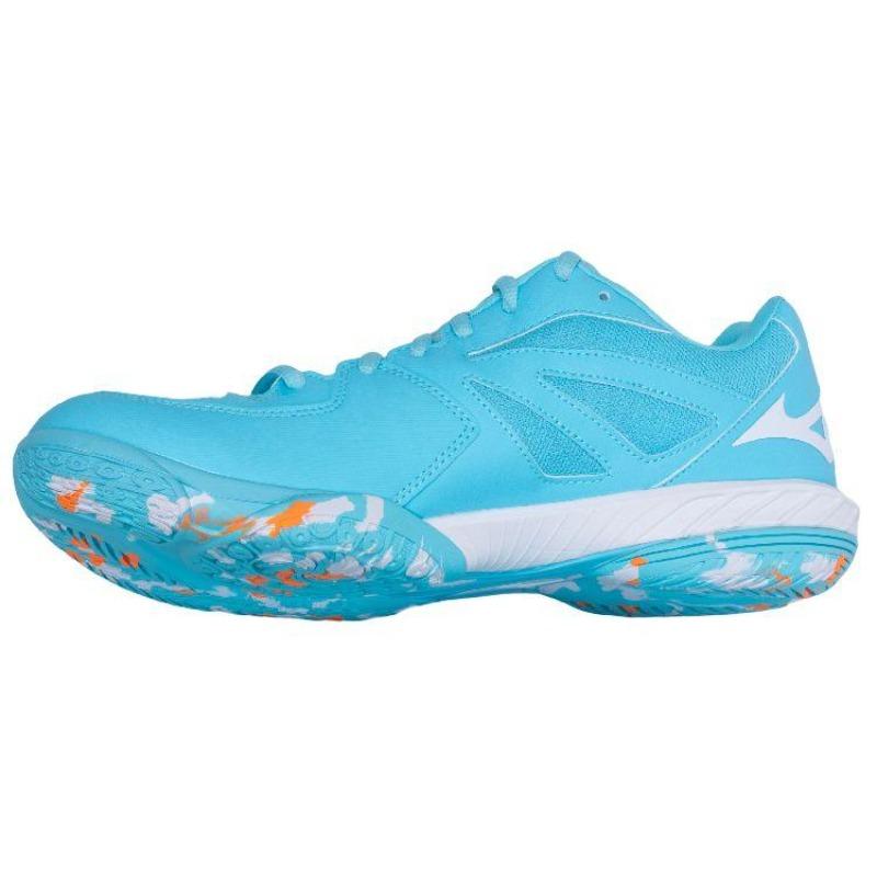 Mizuno Wave Claw 2 Unisex Low Top Badminton Shoes Blue White Orange 71GA211011