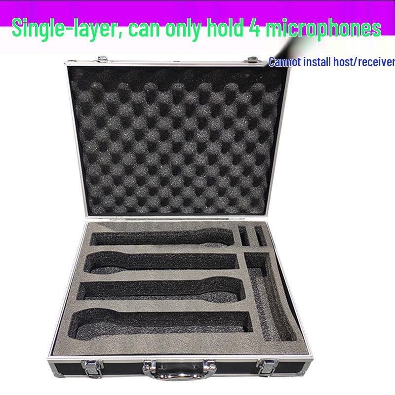 KTV Shockproof Aluminum Handheld Microphone Storage Case