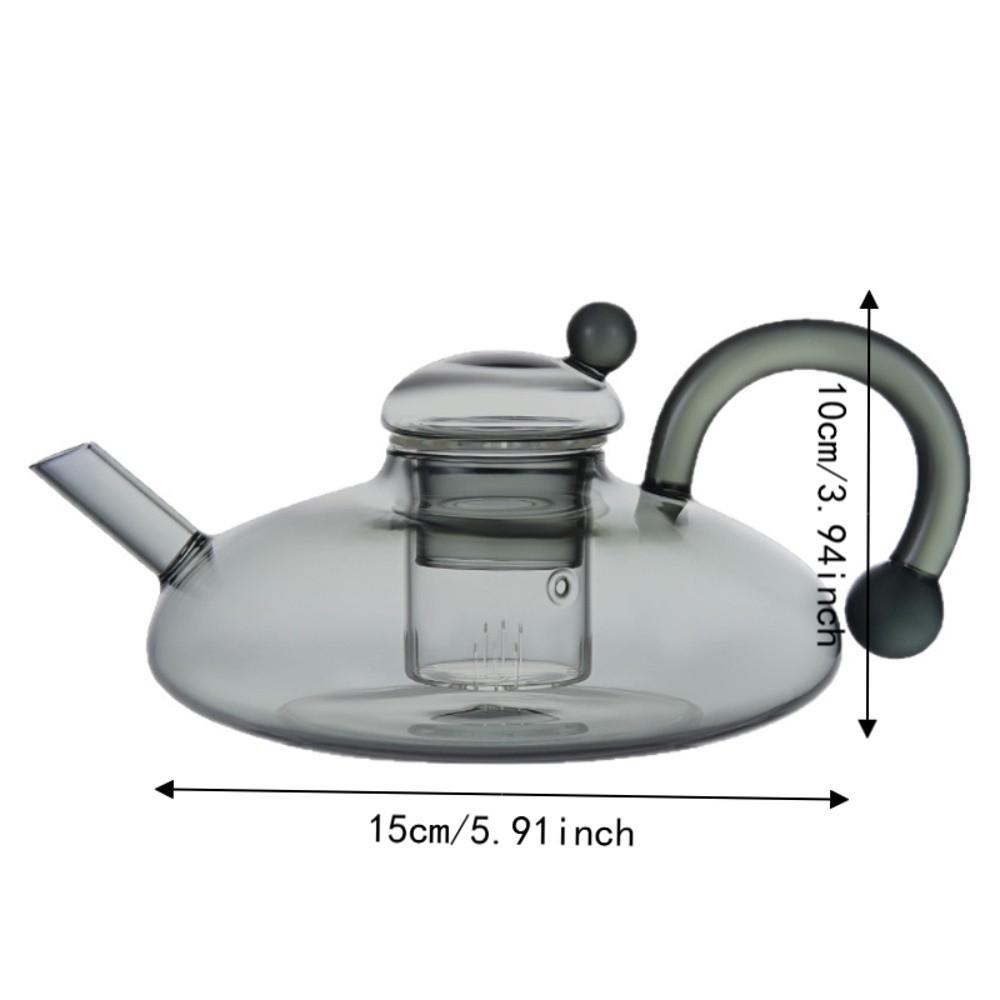 Nordic Style Deflated Tea Pot Heat Resistant Tea Brewing Pot Household Flower Tea Kettle Fruit Tea
