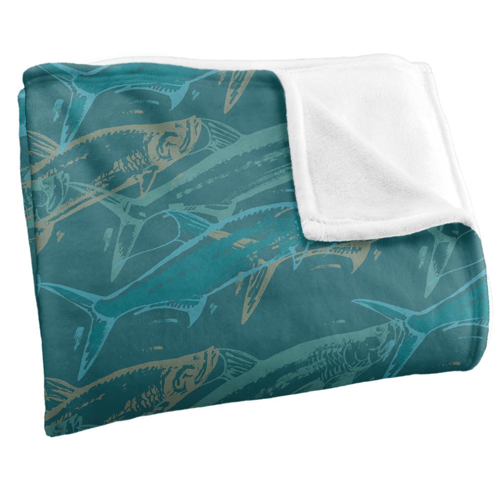 JQ Licensing Tarpon Silky Mosaic Fish Supersoft Blanket