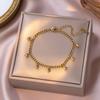 Elegant 18K Gold Titanium Steel Bracelets: European & American Fashion, Non-fading, Women's Versatile Personality Hand Jewelry