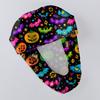Fashionable Halloween Print Work Cap, Casual Women's Ponytail Cap, Wash Cap, Baotou Cap